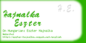 hajnalka eszter business card